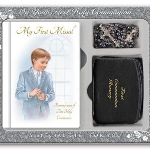 Communion Gift Set/Boy/Rosary/Purse (C5190)