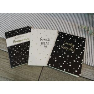 happy notebook black & white