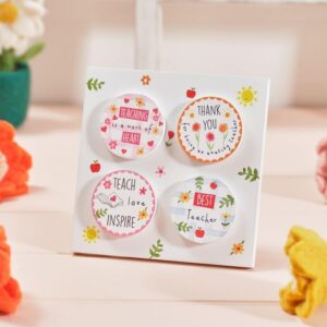 Love & Kindness round wood teacher magnet