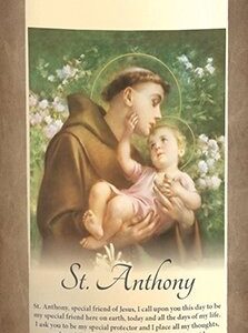 LED Wax Candle/Timer/Saint Anthony (86570)