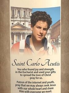 LED Wax Candle/Timer/Saint Carlo Acutis (86584)