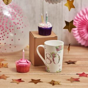 80th Birthday mug stoneware