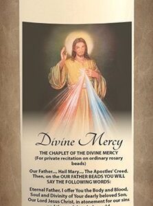 Led Wax Candle /Timer/Divine Mercy