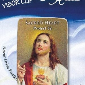 Art Metal Car Visor - Sacred Heart
