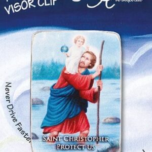 Art Metal Car Visor - St. Christopher